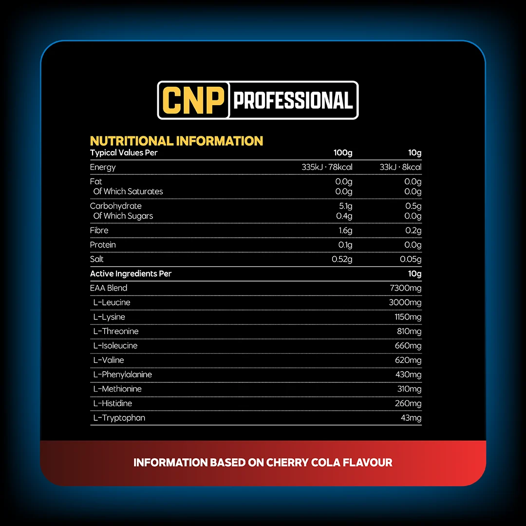 CNP PROFESSIONAL LOADED EAA Essential Amino Acid Formula 300g tub 30 servings