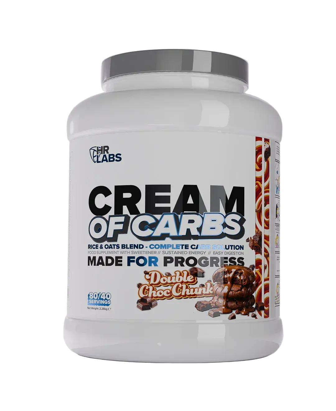 HR LABS CREAM OF CARBS RICE AND OATS BLEND 80/40 servings 2.28kg tub
