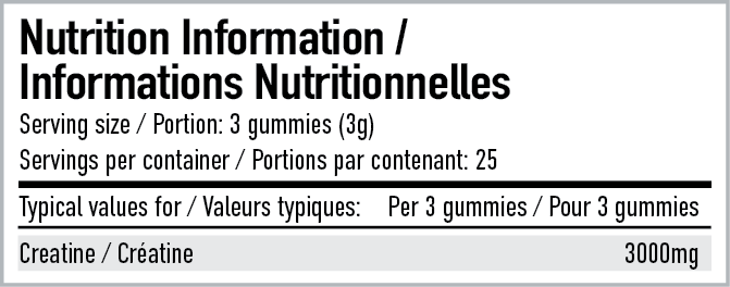 PER4M CREATINE GUMMIES 375g Tub 25 Servings