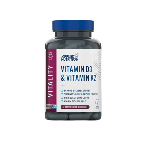 APPLIED NUTRITION VITAMIN D3 + VITAMIN K2 60 Capsules 60 Servings