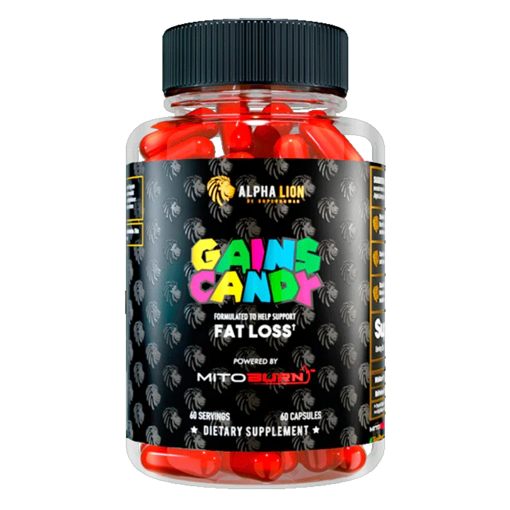 Alpha Lion Gains Candy Mitoburn Fat Loss Supplement 60 caps 60 servings