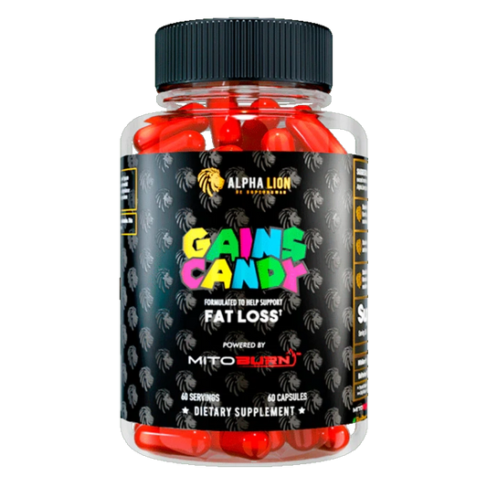 Alpha Lion Gains Candy Mitoburn Fat Loss Supplement 60 caps 60 servings