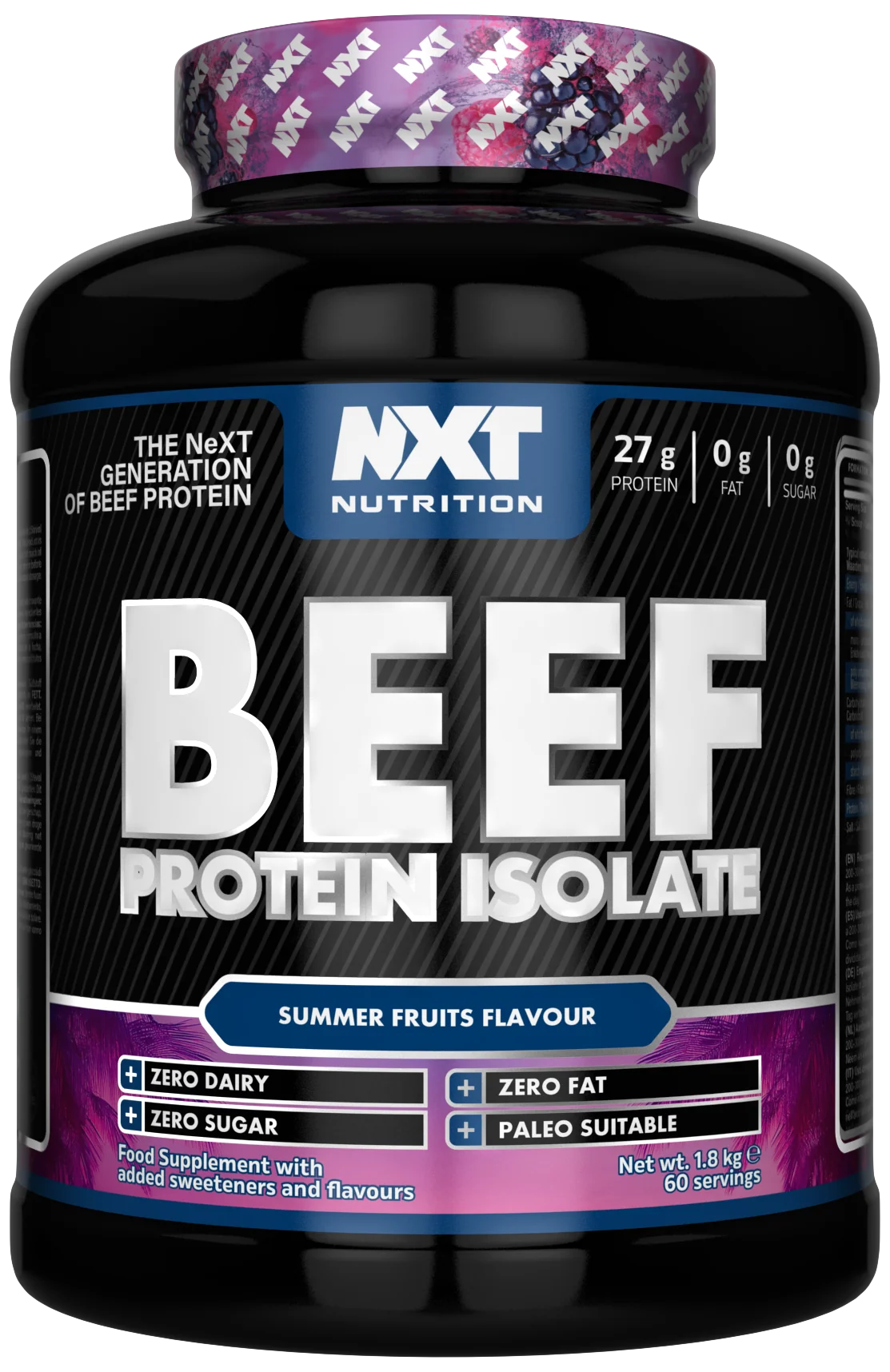 NXT NUTRITION BEEF PROTEIN ISOLATE 1.8kg tub 60 servings