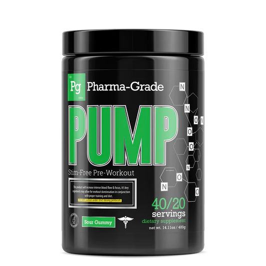 Pharma Grade PUMP Stim-Free Pre Workout 400g 40/20 servings