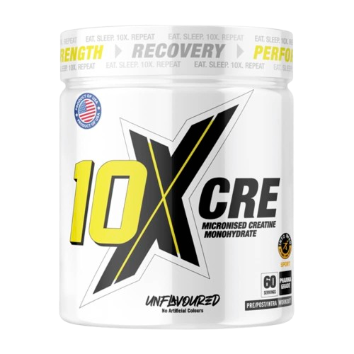 10X ATHLETIC CRE Micronised Creatine Monohydrate 300g tub 60 servings