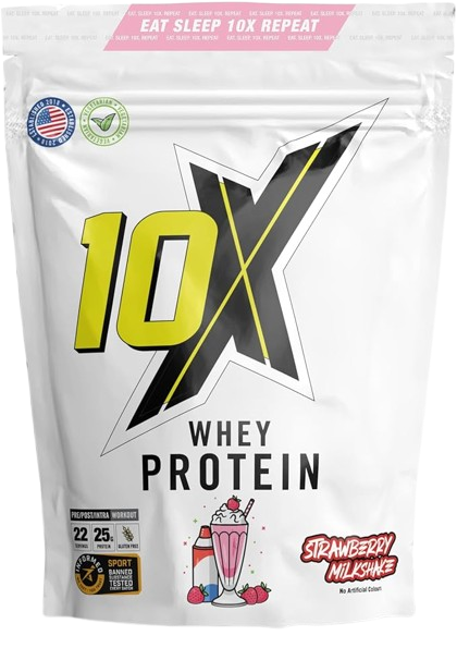 10X ATHLETIC Whey Protein Powder 720g bag 22 servings