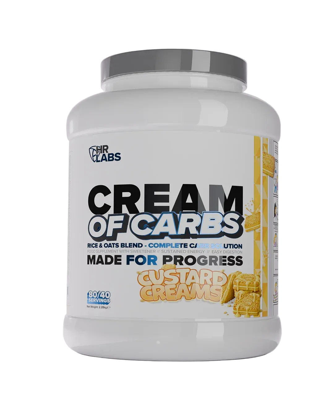 HR LABS CREAM OF CARBS RICE AND OATS BLEND 80/40 servings 2.28kg tub