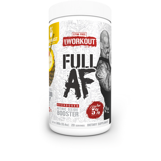 Rich Piana 5% FULL AF Stim Free Pre + Pump 380g tub 20 servings