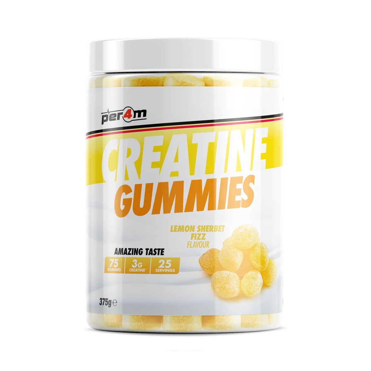 PER4M CREATINE GUMMIES 375g Tub 25 Servings
