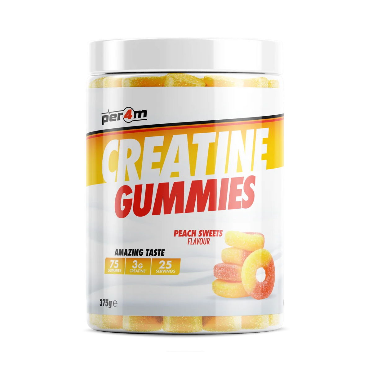 PER4M CREATINE GUMMIES 375g Tub 25 Servings