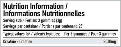 PER4M CREATINE GUMMIES 375g Tub 25 Servings