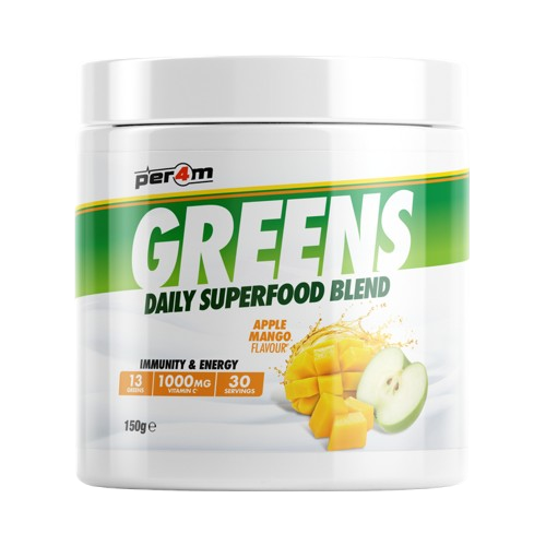 PER4M GREENS DAILY SUPERFOOD BLEND 150g Tub 30 Servings