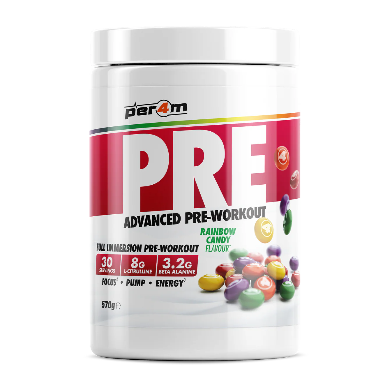 Per4m PRE Advanced Pre-Workout Formula 570g 30 servings