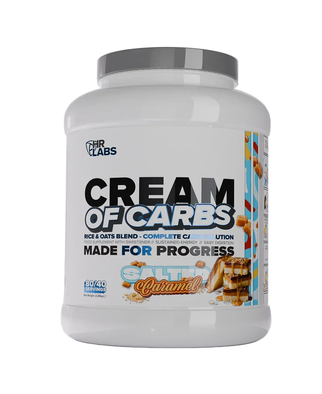 HR LABS CREAM OF CARBS RICE AND OATS BLEND 80/40 servings 2.28kg tub