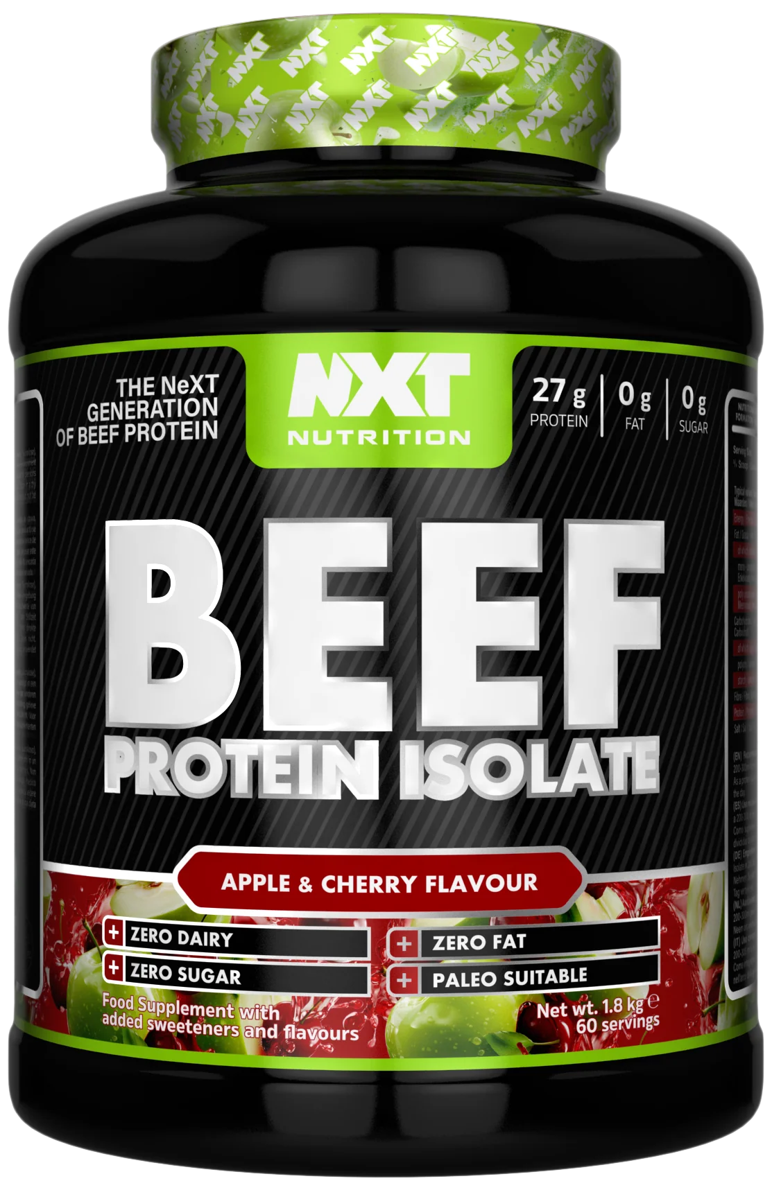 NXT NUTRITION BEEF PROTEIN ISOLATE 1.8kg tub 60 servings