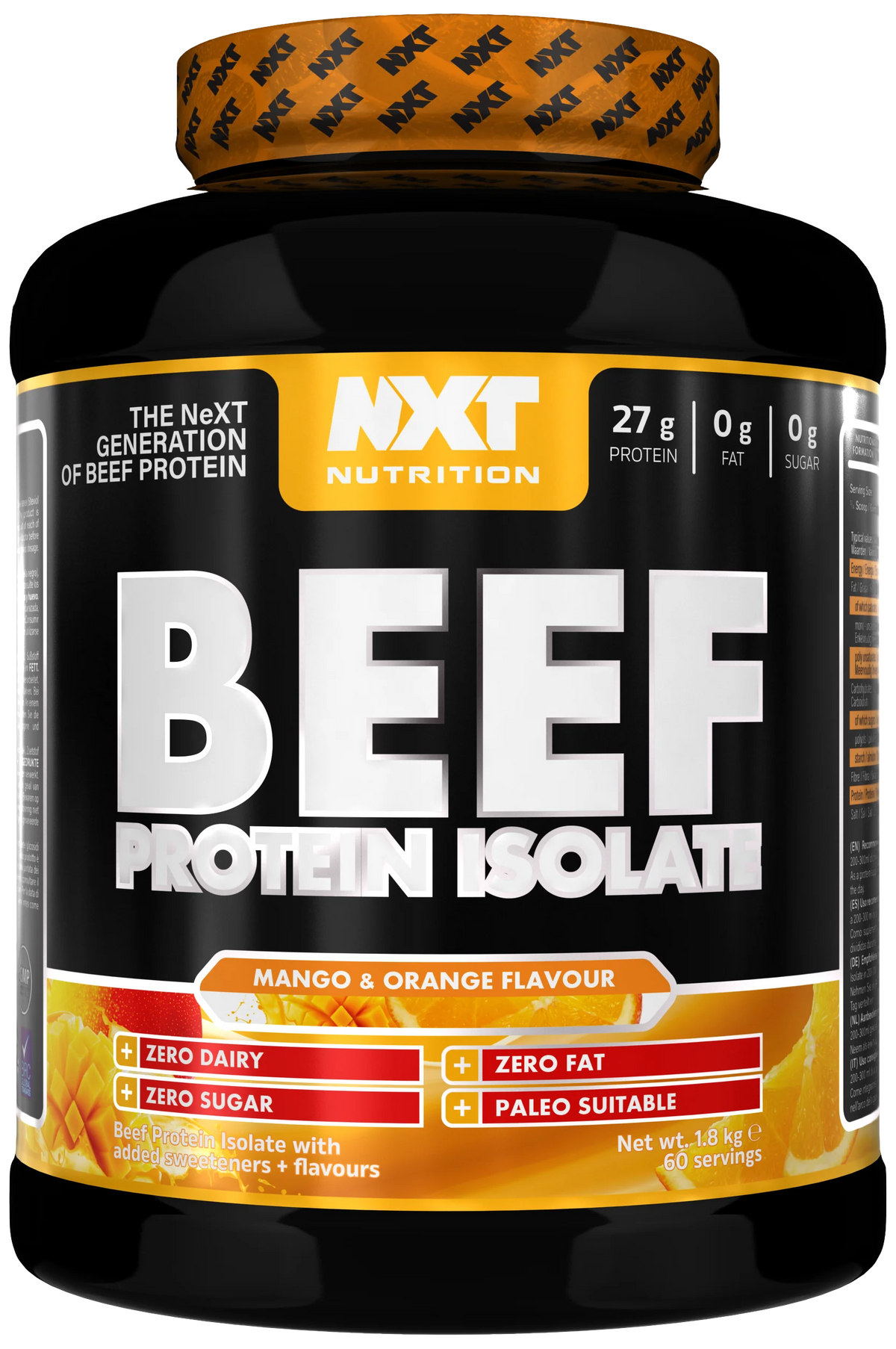 NXT NUTRITION BEEF PROTEIN ISOLATE 1.8kg tub 60 servings
