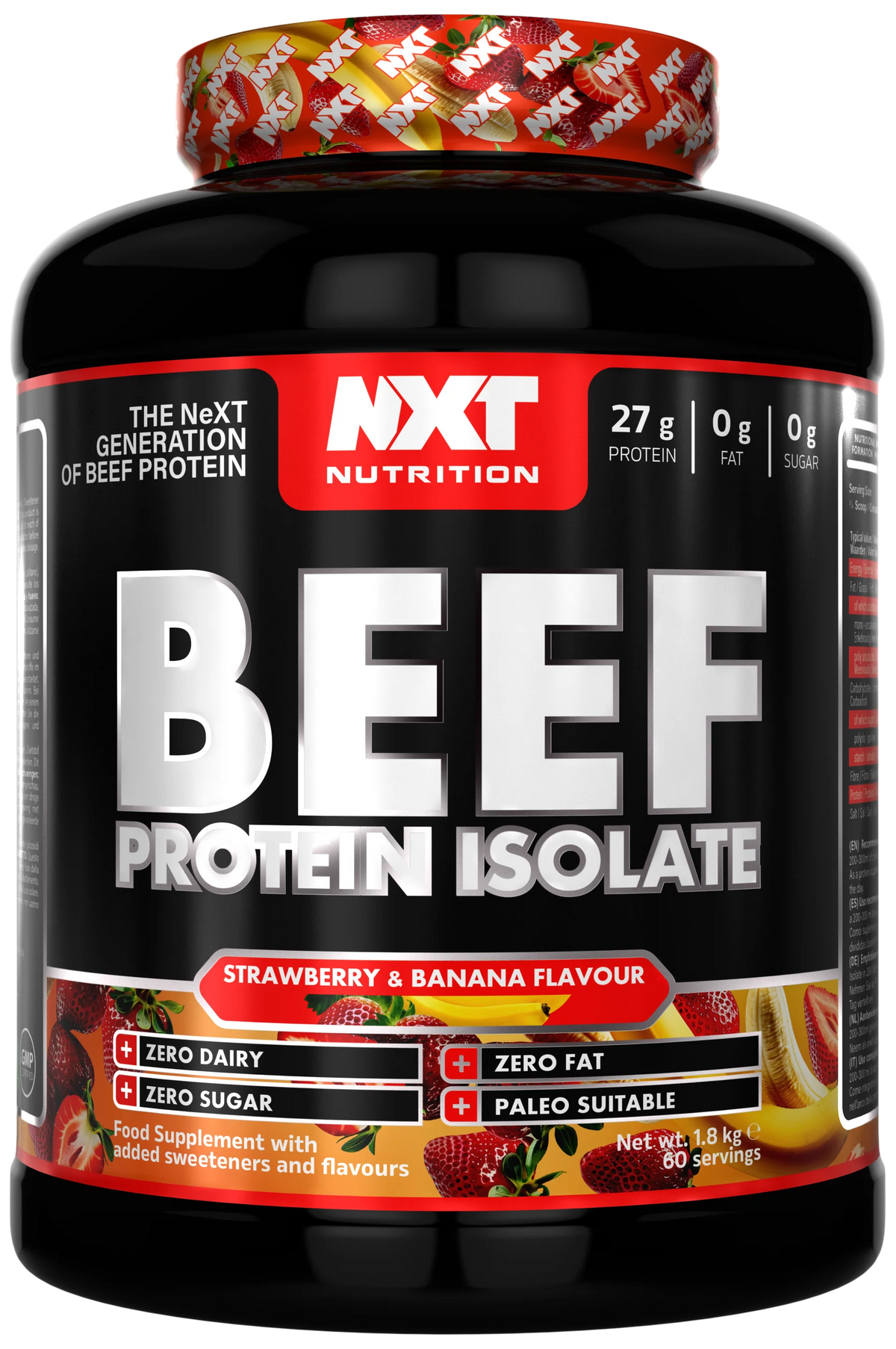 NXT NUTRITION BEEF PROTEIN ISOLATE 1.8kg tub 60 servings