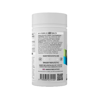 Naughty Boy D3 + K2 120 servings