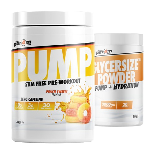 PER4M PUMP STIM FREE PRE-WORKOUT 495g + GLYCERSIZE POWDER PUMP + HYDRATION 90g 30 servings